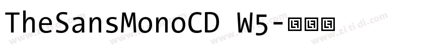 TheSansMonoCD W5字体转换